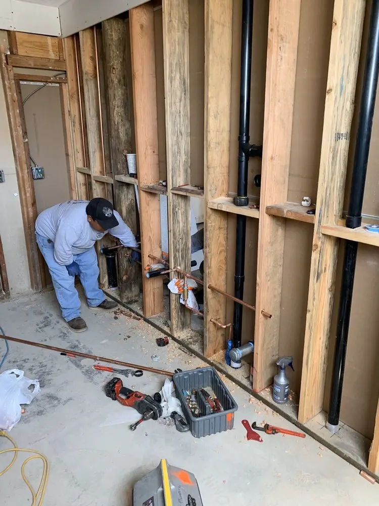 Commercial rough-in plumbing for Water Heater Replacement in White Rock Estates